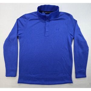 Actual‎ Under Armour Golf Storm Sweater Mens L Blue Coldgear 1/4 SNAP Pullover